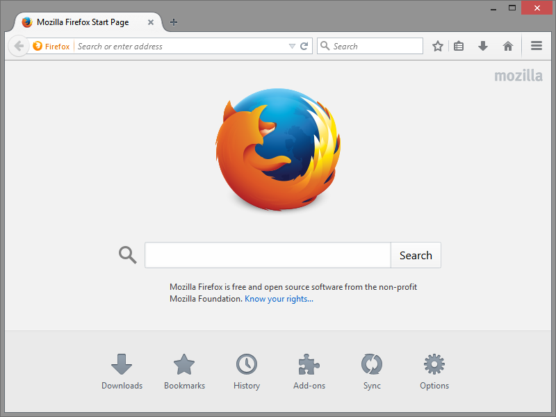 What should the mozilla firefox start page look like - lewsignature